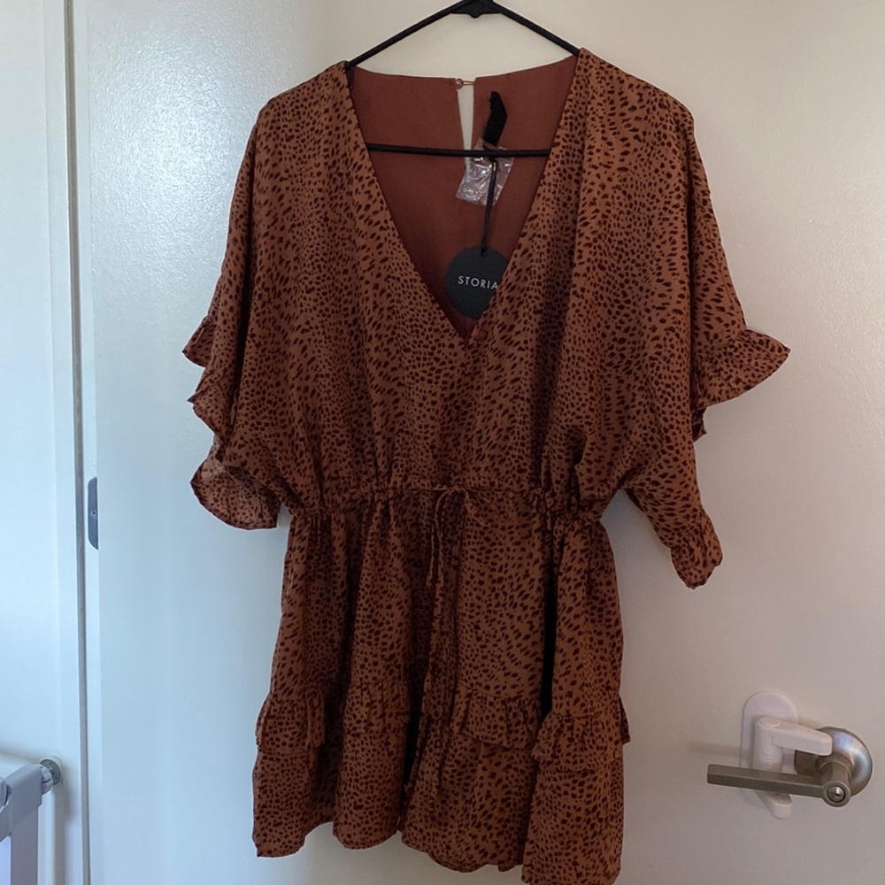 Womens printed romper size large